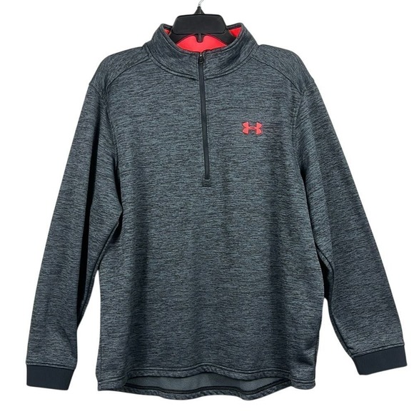 Under Armour Cold‎ Gear Mens Long Sleeve 1/2 Zip Pullover Loose Size XL Grey - Picture 1 of 8